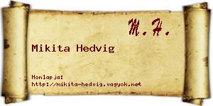 Mikita Hedvig névjegykártya